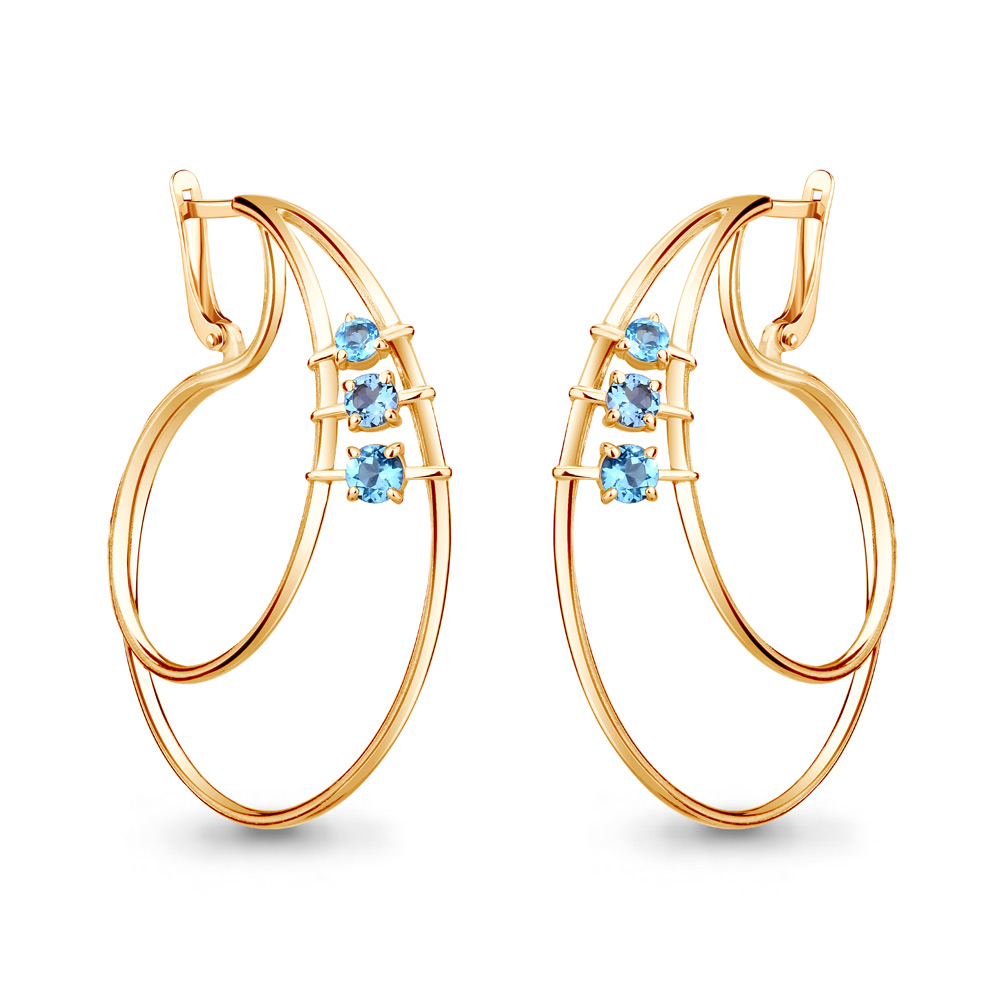

Серьги из серебра с топазом Aquamarine 4740805_925_з, 4740805_925_з