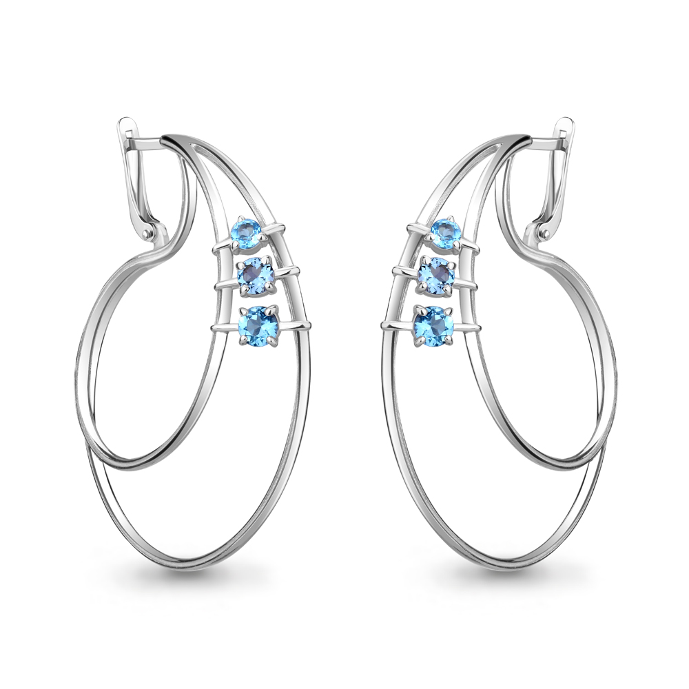 

Серьги из серебра с топазом Aquamarine 4740805_925_р, 4740805_925_р