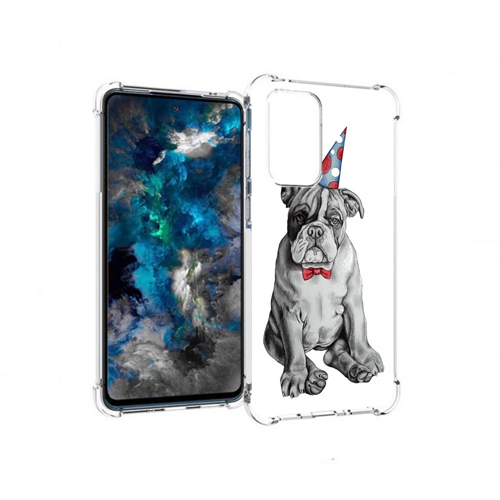 

Чехол MyPads Tocco для Samsung Galaxy A33 5G праздничный щенок, Прозрачный, Tocco