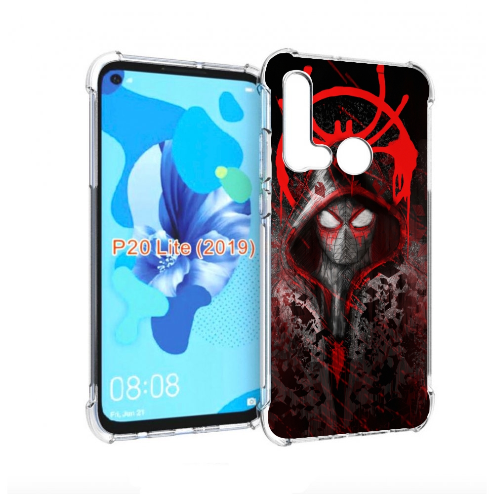 

Чехол бампер MyPads страшный человек паук мужской для Huawei P20, Прозрачный, Tocco