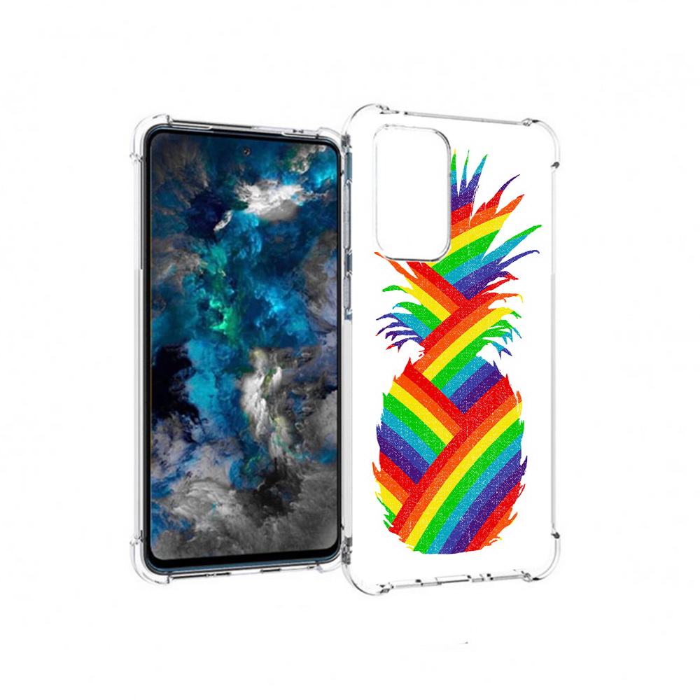 

Чехол MyPads Tocco для Samsung Galaxy A33 5G радужный ананас, Прозрачный, Tocco