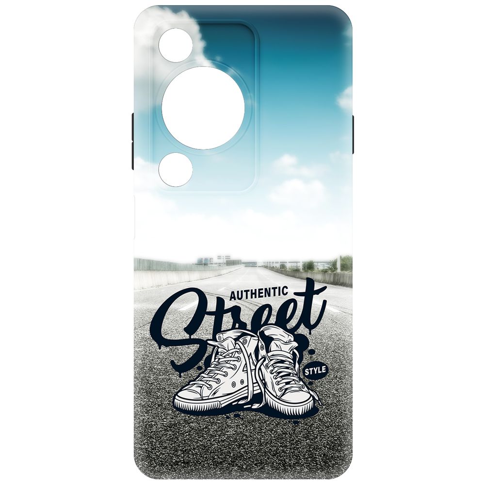 

Чехол-накладка Krutoff Soft Case Кроссовки мужские Уличный стиль для Huawei Nova Y72s, Черный