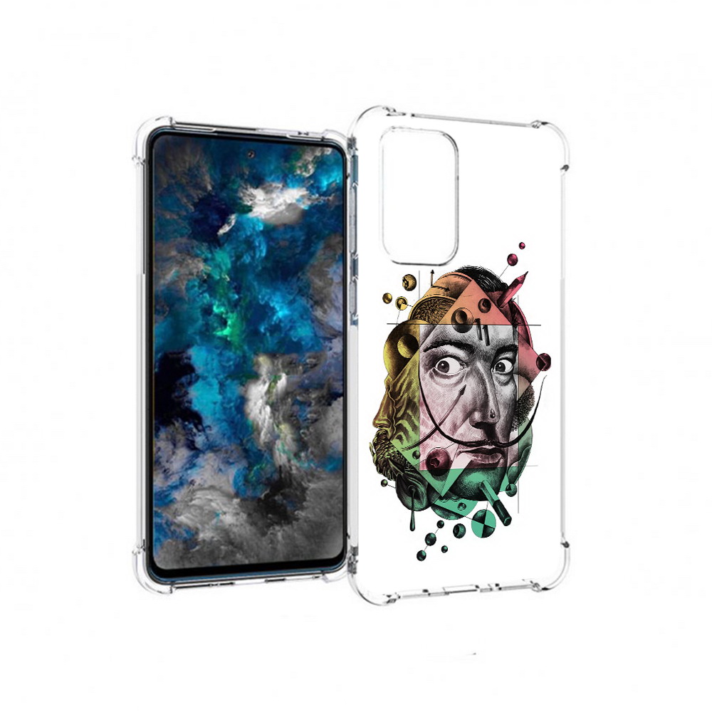 

Чехол MyPads Tocco для Samsung Galaxy A33 5G разноцветное лицо абстракция, Прозрачный, Tocco