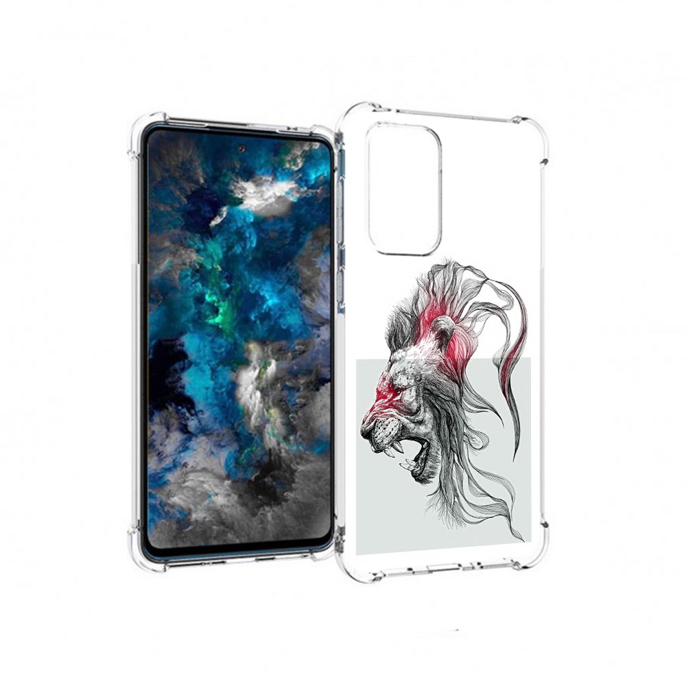 

Чехол MyPads Tocco для Samsung Galaxy A33 5G разъяренный лев, Прозрачный, Tocco