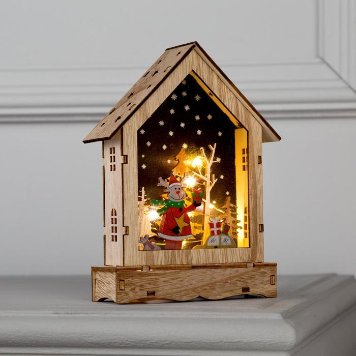 

Световая фигура Luazon Lighting Дом с оленем Р00011586 белый теплый, Дом с оленем