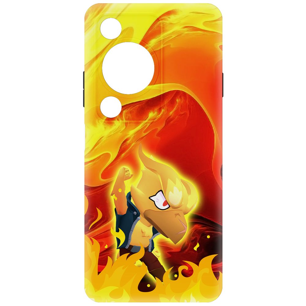 

Чехол-накладка Krutoff Soft Case Brawl Stars - Ворон-Феникс для Huawei Nova Y72s черный