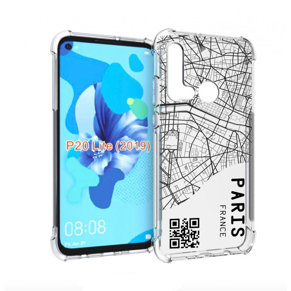 

Чехол бампер MyPads схема-париж для Huawei P20 Lite (2019), Прозрачный, Tocco