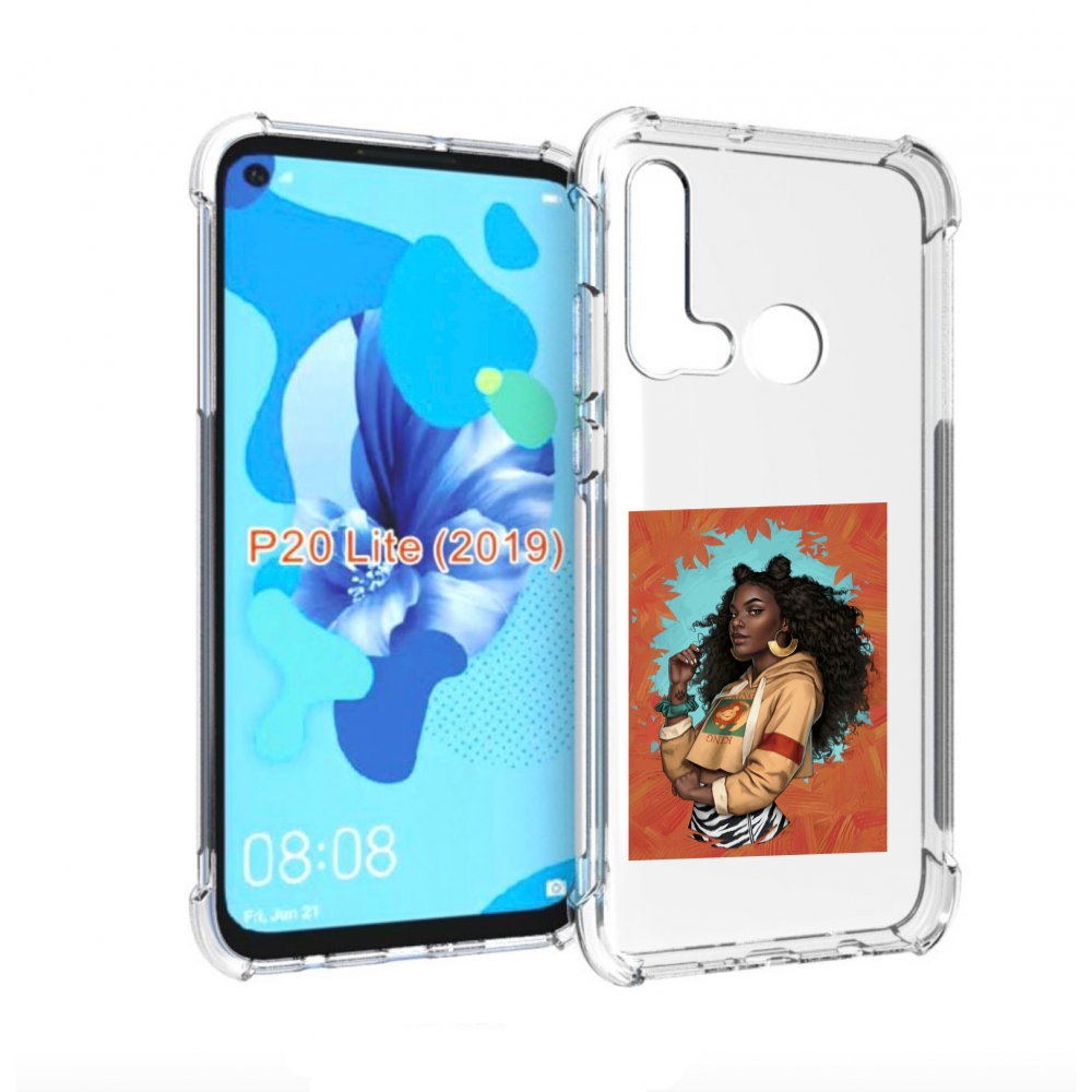 

Чехол бампер MyPads темная-девушка женский для Huawei P20 Lite (, Прозрачный, Tocco