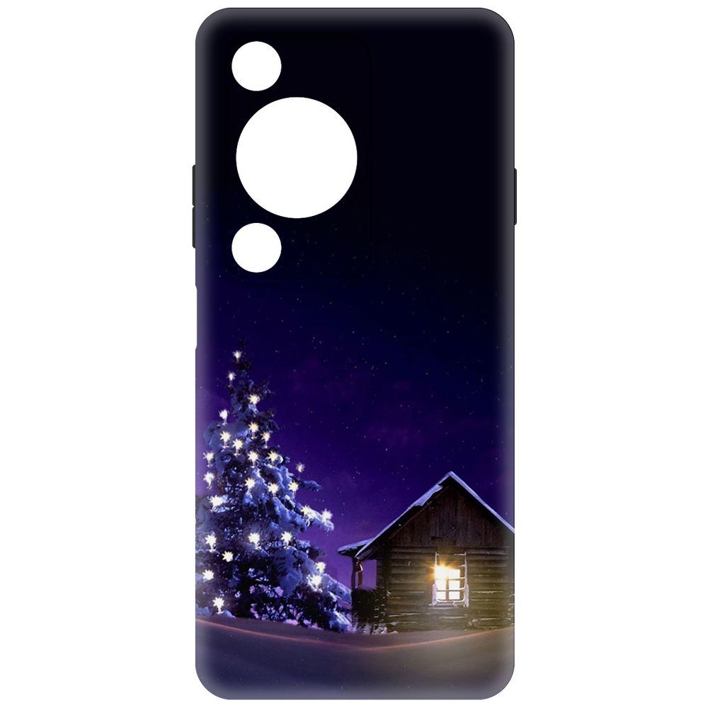 

Чехол-накладка Krutoff Soft Case Зимний домик для Huawei Nova Y72s черный