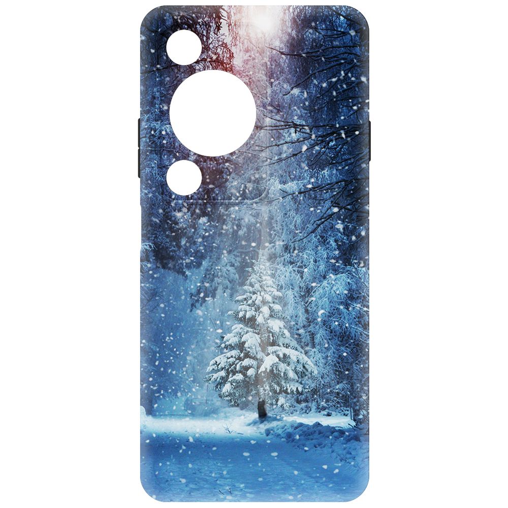 

Чехол-накладка Krutoff Soft Case Лесная ель для Huawei Nova Y72s черный