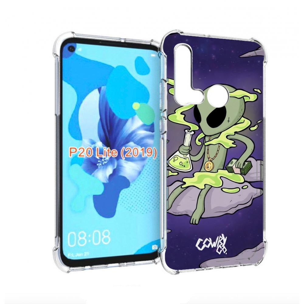 

Чехол бампер MyPads токсичный инопланетянин для Huawei P20 Lite, Прозрачный, Tocco