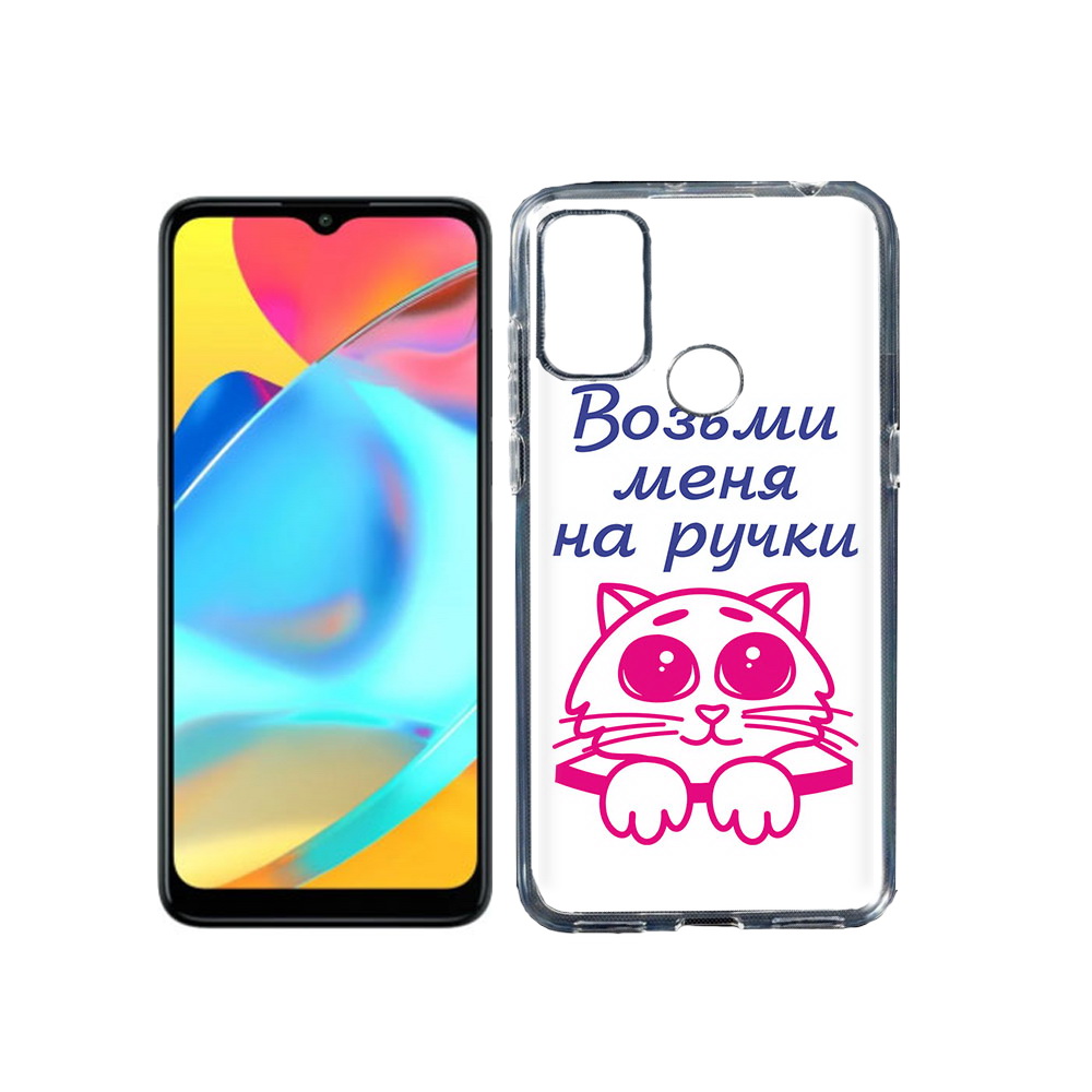 

Чехол MyPads Tocco для Alcatel 3L 6056H (2021) мяу (PT160724.669.491), Прозрачный, Tocco