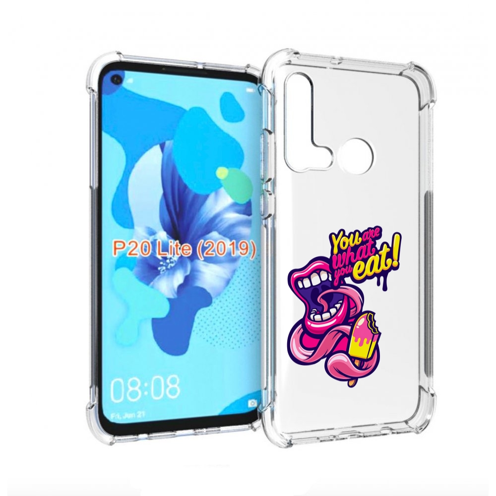 

Чехол бампер MyPads ты-то-что-ты-ешь для Huawei P20 Lite (2019), Прозрачный, Tocco