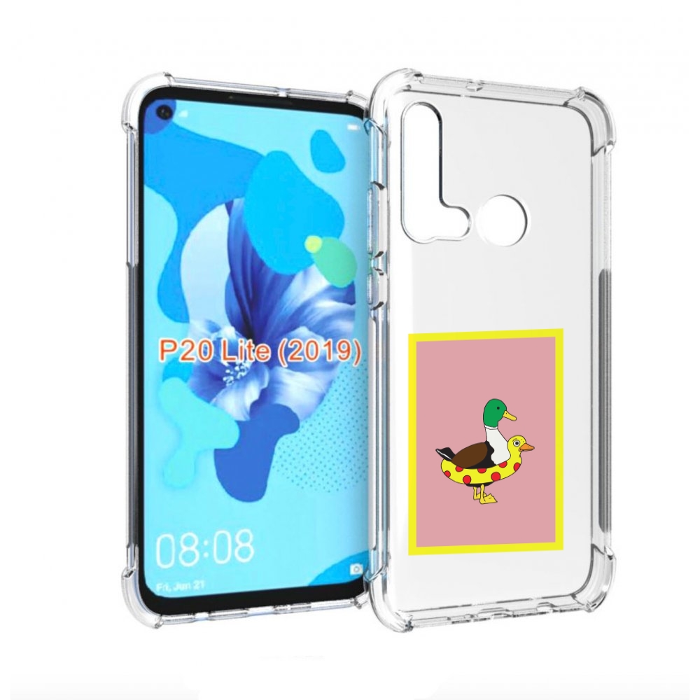 

Чехол бампер MyPads утка в круге надувном для Huawei P20 Lite (2, Прозрачный, Tocco