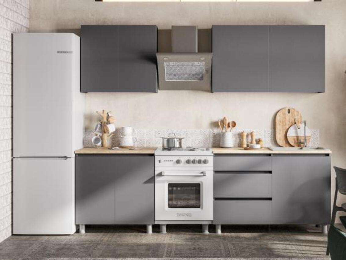 Кухонный гарнитур SV-мебель Денвер 2,0м Графит серый/Дуб Сонома