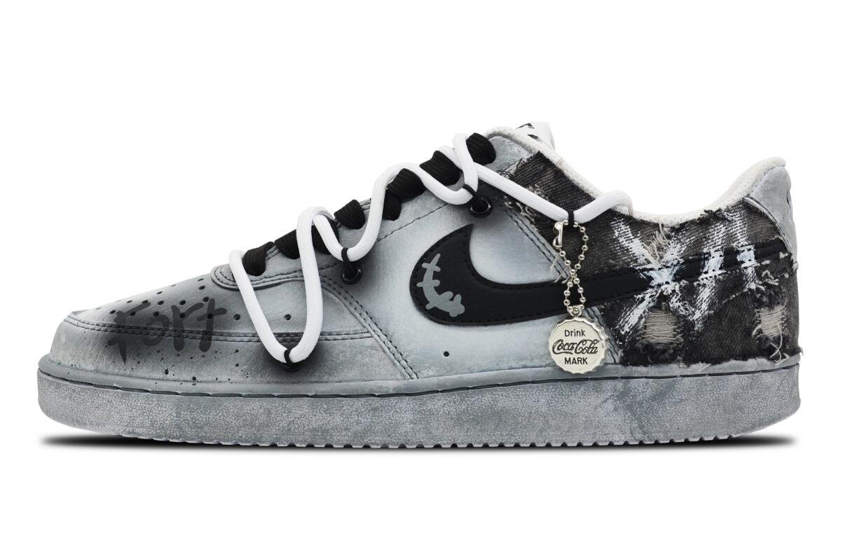 

Кеды унисекс Nike Court Vision 1 Low серые 43 EU, Серый, Court Vision 1 Low
