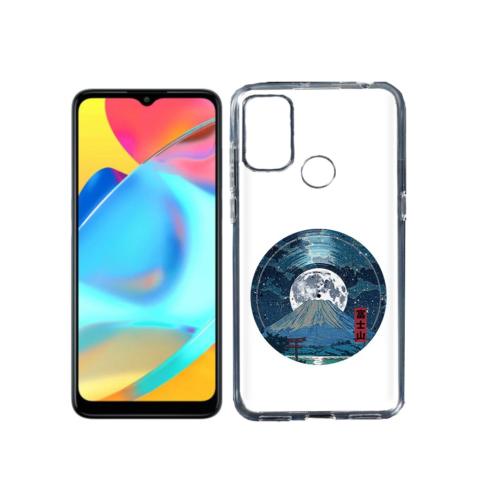 

Чехол MyPads Tocco для Alcatel 3L 6056H (2021) нарисованная виниловая гора с луной, Прозрачный, Tocco