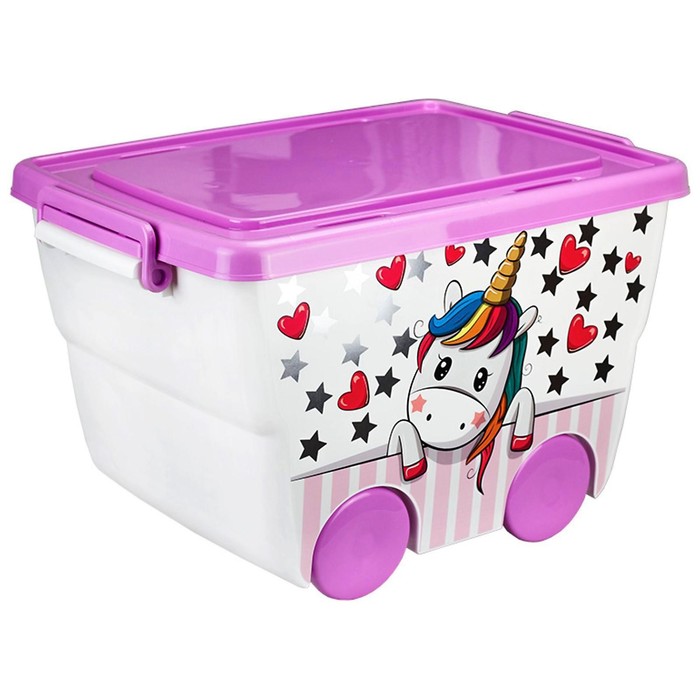 Ящик для игрушек «Единорог ДЕКО», 23 литра корзина для игрушек joyarty принцесса и единорог 45л toba 421591 m