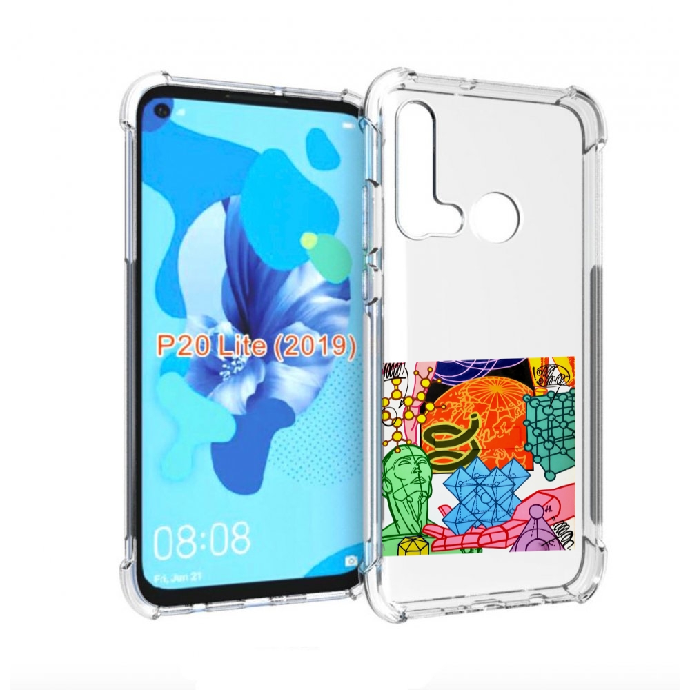

Чехол бампер MyPads физика-химия для Huawei P20 Lite (2019), Прозрачный, Tocco