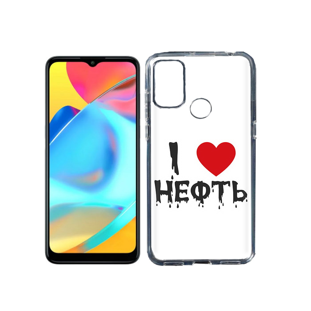 

Чехол MyPads Tocco для Alcatel 3L 6056H (2021) нефть (PT160724.669.522), Прозрачный, Tocco