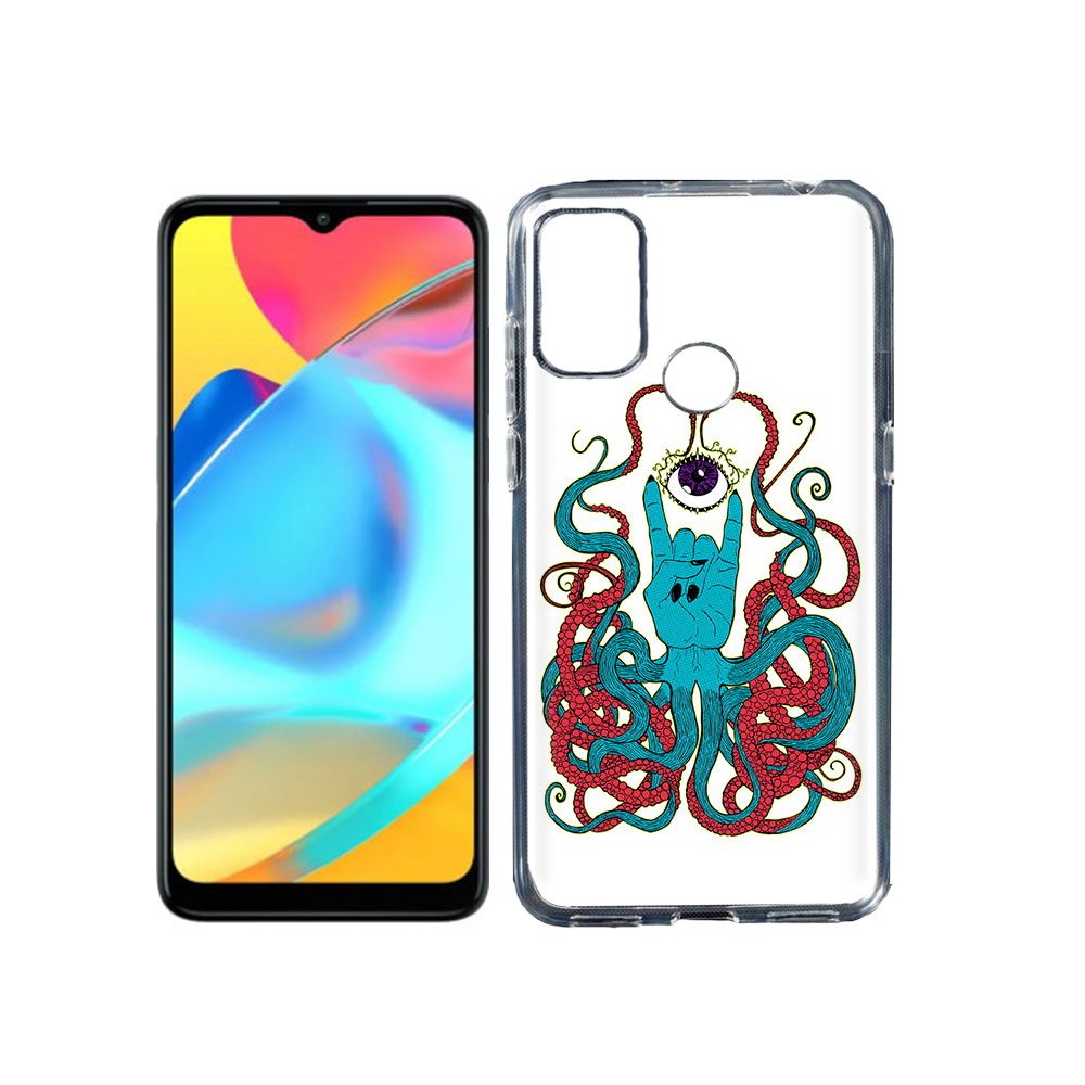 

Чехол MyPads Tocco для Alcatel 3L 6056H (2021) осьминог-рука абстракция (PT160724.669.530), Прозрачный, Tocco