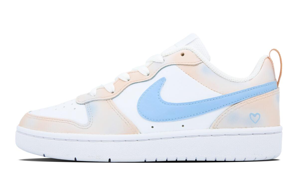 

Кеды унисекс Nike Court Borough gift GS белые 39 EU, Белый, Court Borough gift GS