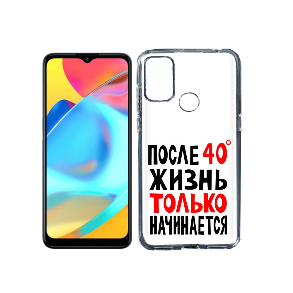 

Чехол MyPads Tocco для Alcatel 3L 6056H (2021) после 40 жизнь начинается, Прозрачный, Tocco