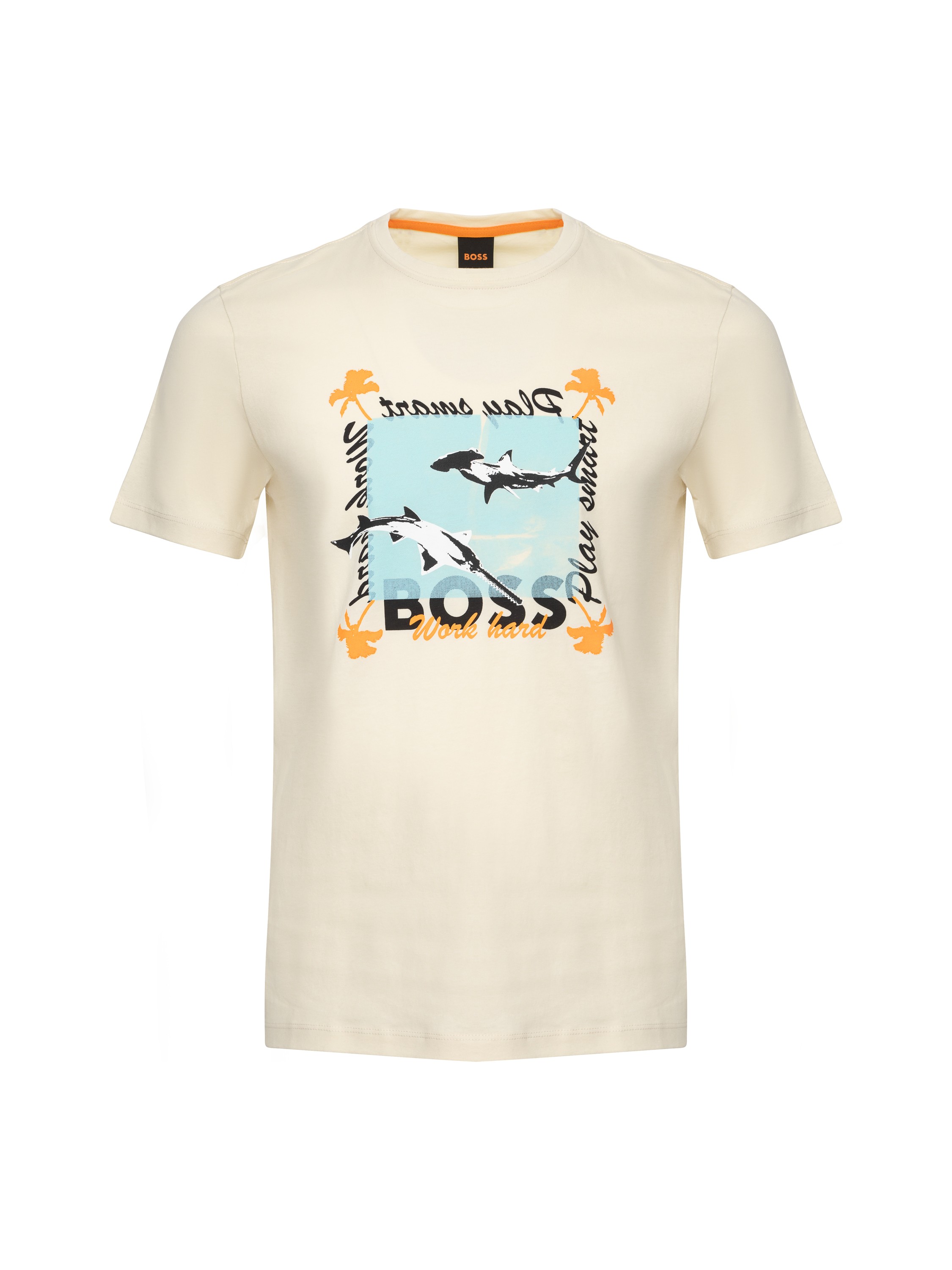

Футболка мужская BOSS 50491716 бежевая 48 RU, 50491716