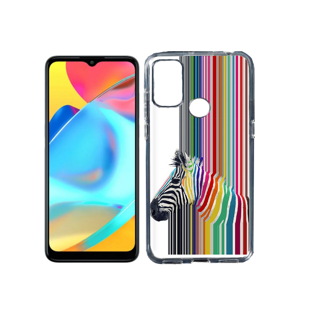 

Чехол MyPads Tocco для Alcatel 3L 6056H (2021) радужная зебра (PT160724.669.565), Прозрачный, Tocco