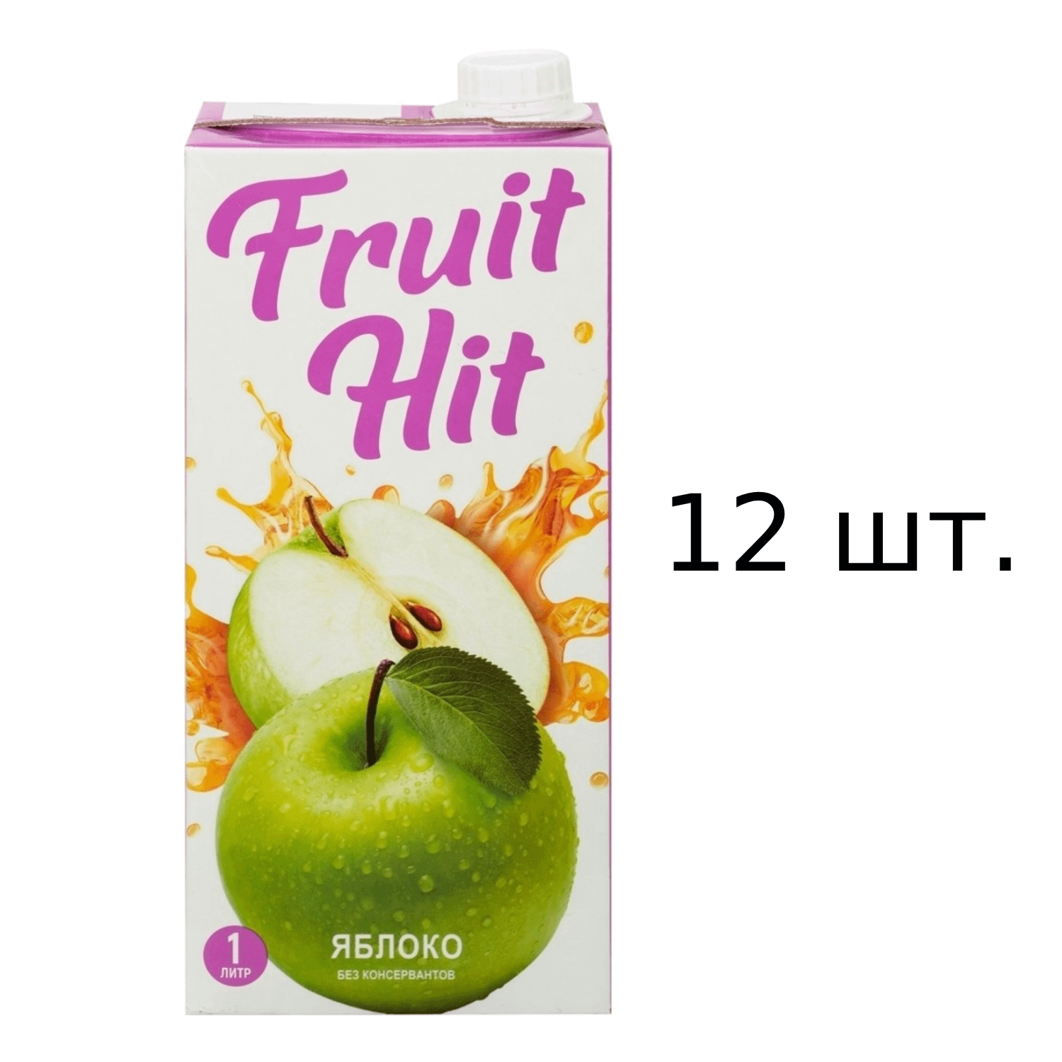 Нектар Fruit Hit яблочный, 12x1 л