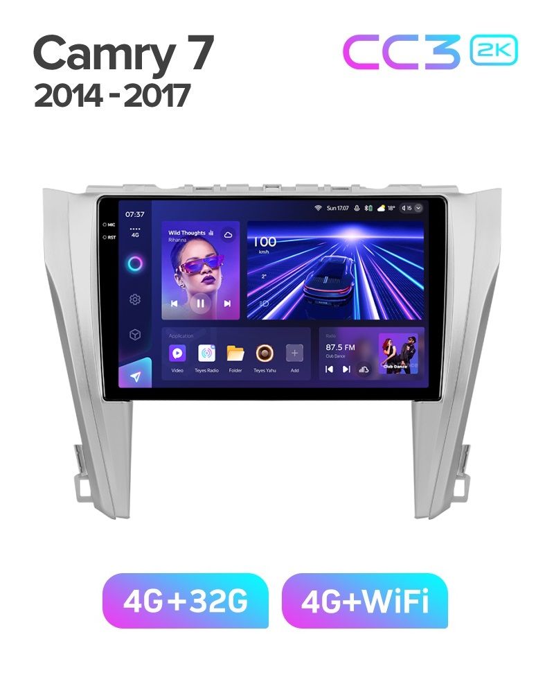 Магнитола TEYES TOYOTA CAMRY 55 2014 - 2017 г CC3 2K 432ГБ 3489000₽