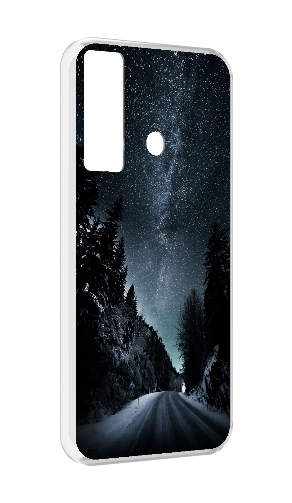 

Чехол MyPads Ночной-лес для Tecno Camon 17, Прозрачный, Tocco