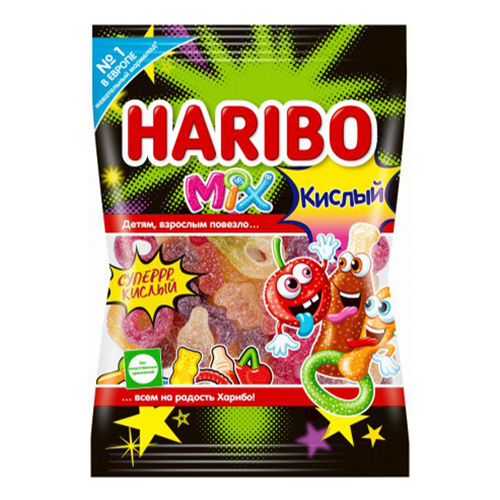 

Мармелад жевательный Haribo Микс Кислый 100 г