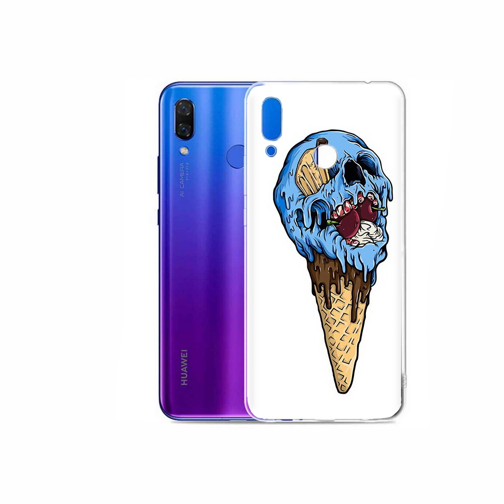 

Чехол MyPads Tocco для Honor Play мороженное череп, Прозрачный, Tocco