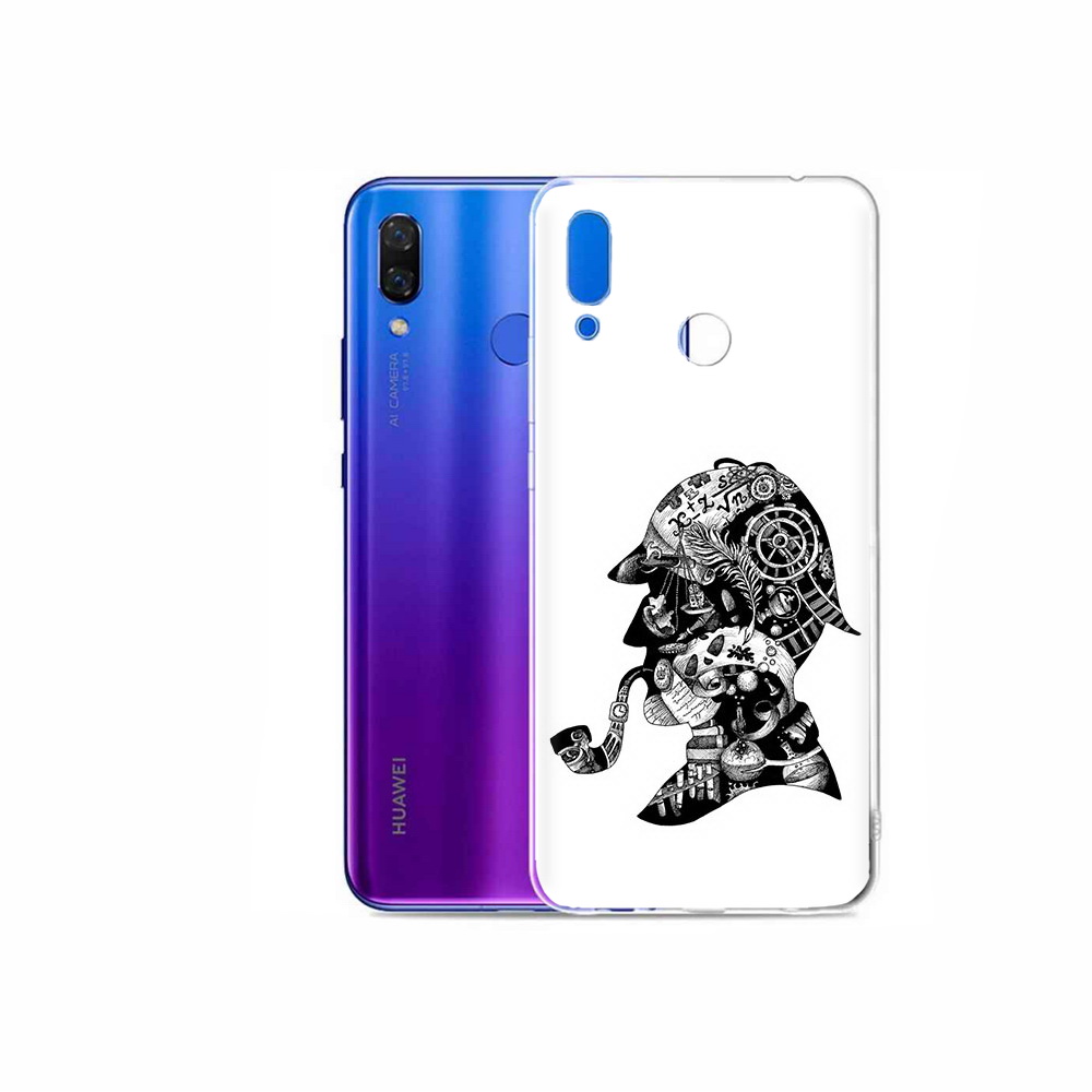 

Чехол MyPads Tocco для Honor Play мужчина с трубкой абстракция, Прозрачный, Tocco