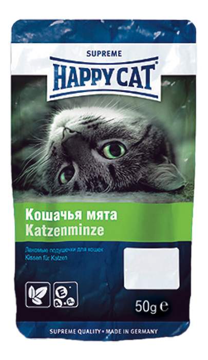 фото Лакомство для кошек happy cat кошачья мята подушечки, 10шт по 50г
