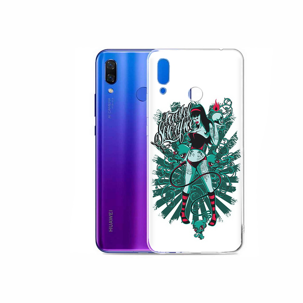 

Чехол MyPads Tocco для Honor Play нарисованная девушка в татуировках, Прозрачный, Tocco