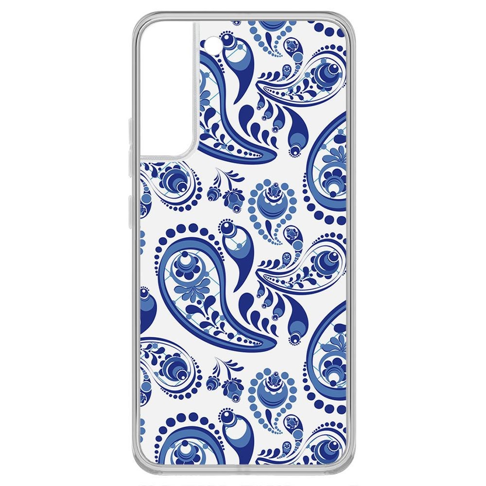 

Чехол-накладка Krutoff Clear Case Гжель для Samsung Galaxy S22+, Прозрачный