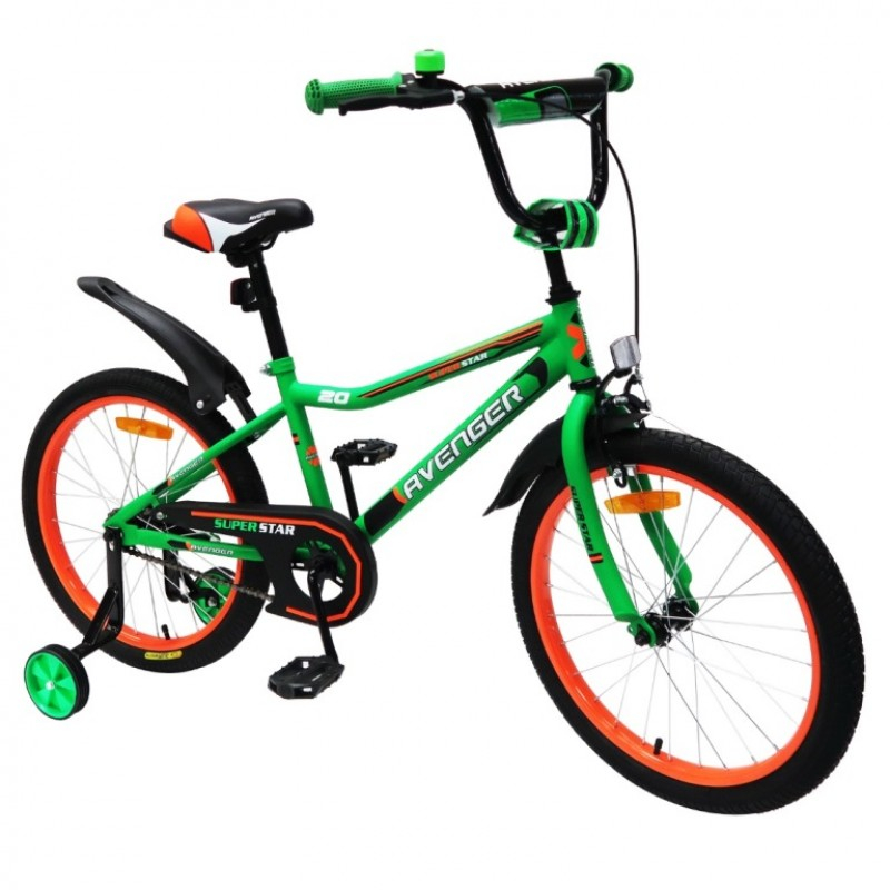 фото Велосипед avenger 14" super star зеленый /черный