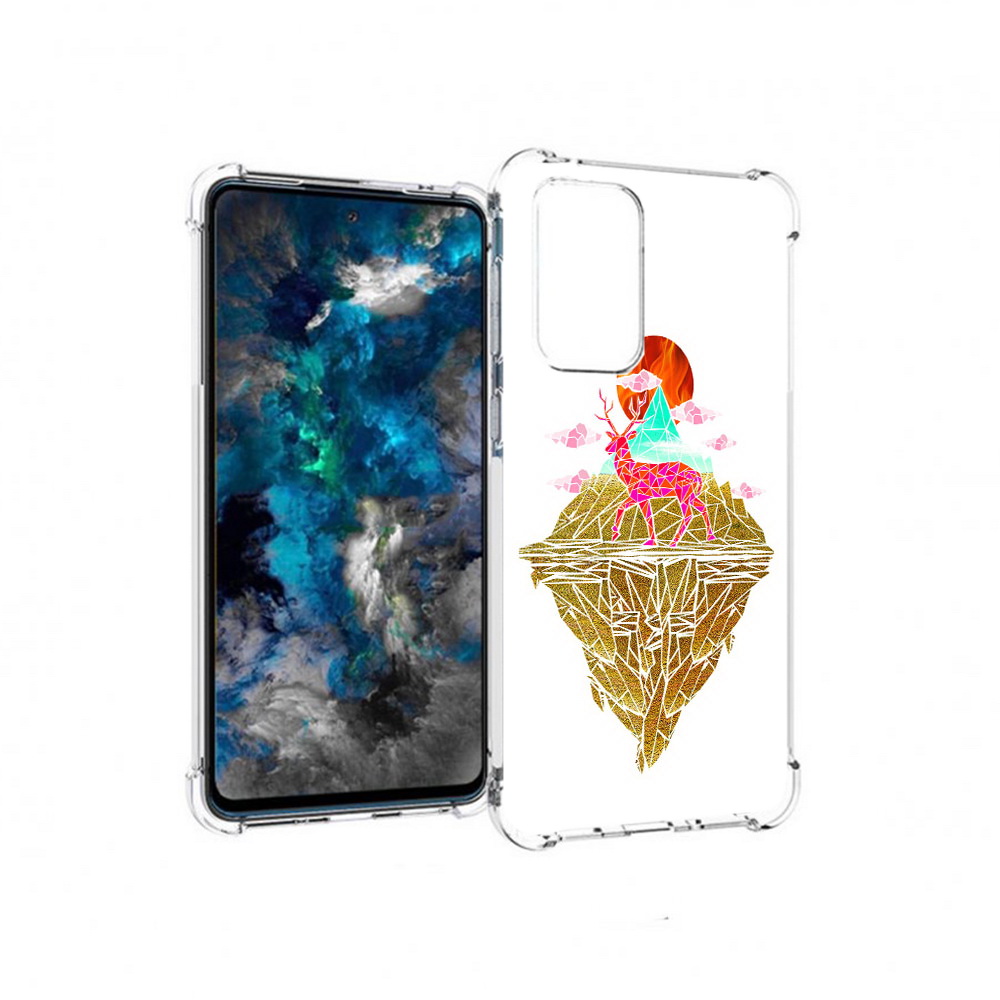 

Чехол MyPads Tocco для Samsung Galaxy A33 5G розовый олень абстракция, Прозрачный, Tocco
