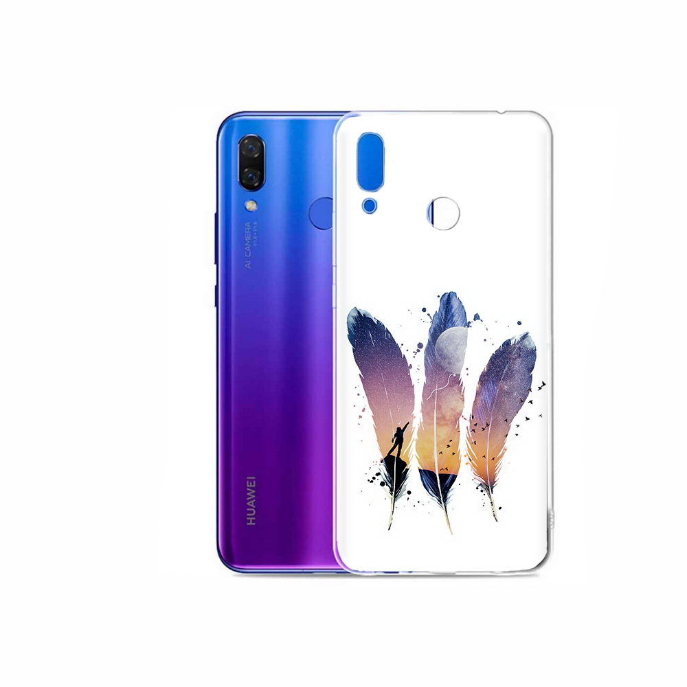 

Чехол MyPads Tocco для Honor Play небесные перья, Прозрачный, Tocco