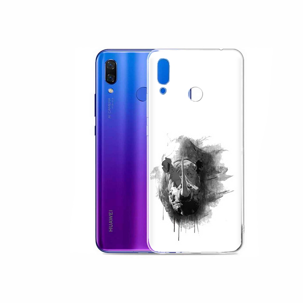 

Чехол MyPads Tocco для Honor Play носорог, Прозрачный, Tocco