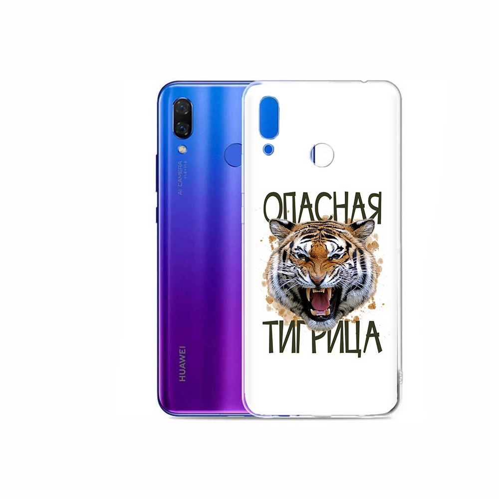 

Чехол MyPads Tocco для Honor Play опасная тигрица, Прозрачный, Tocco
