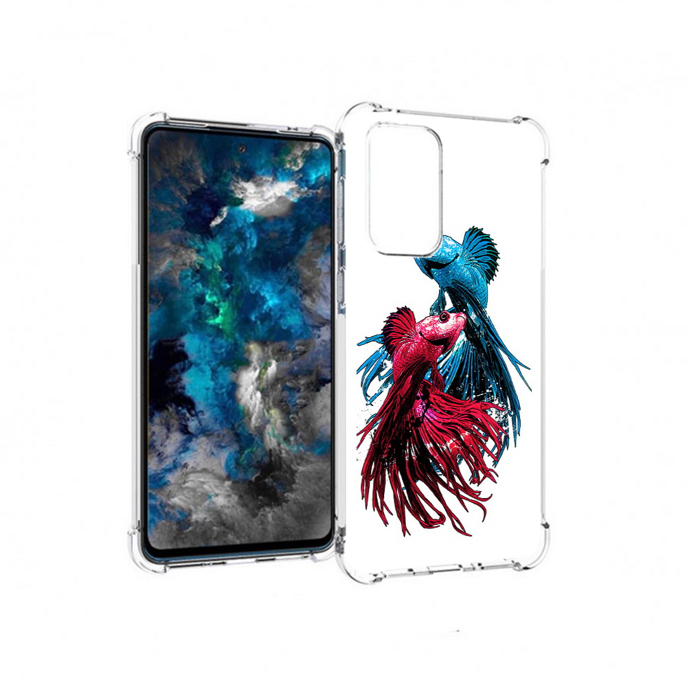 

Чехол MyPads Tocco для Samsung Galaxy A33 5G рыбы петушки, Прозрачный, Tocco