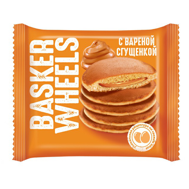 

Пирожное Basker Wheels Pancake бисквитное с вареной сгущенкой 36 г