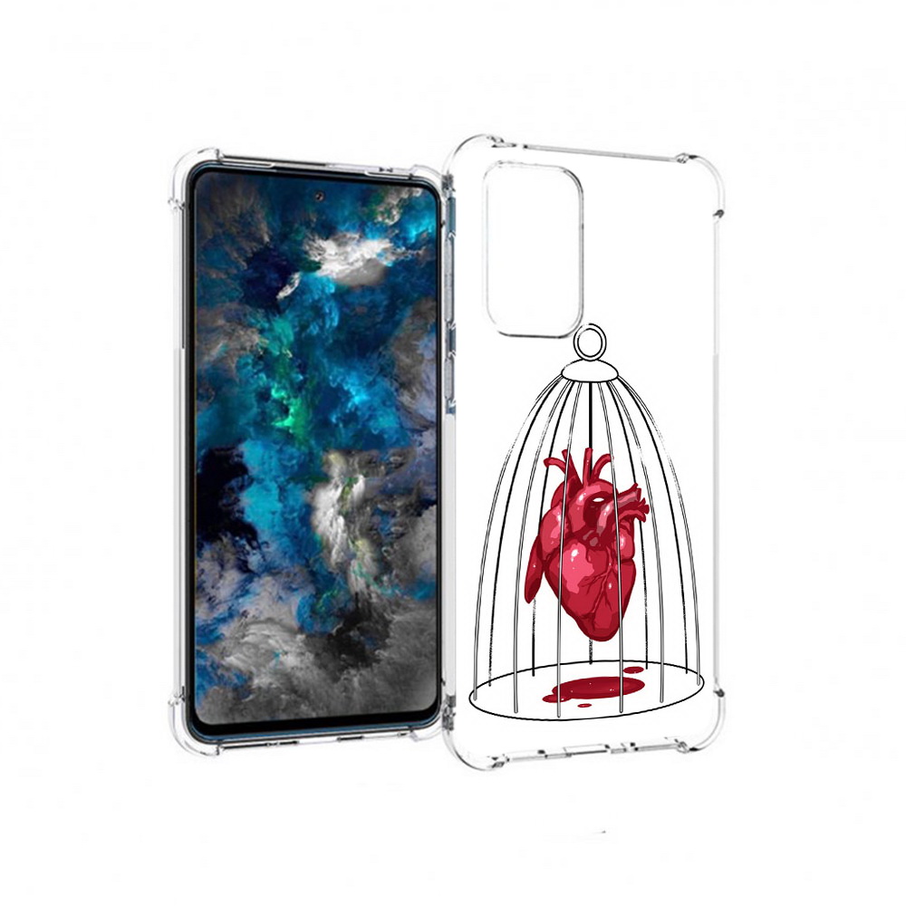 

Чехол MyPads Tocco для Samsung Galaxy A33 5G сердце в клетке, Прозрачный, Tocco
