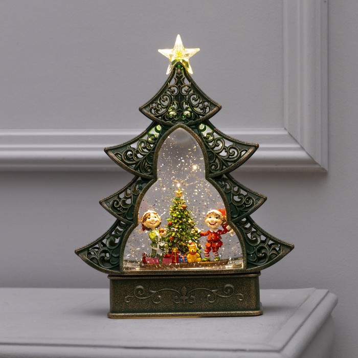 

Световая фигура Luazon Lighting Елка с детьми и елкой Р00011586 белый теплый, Елка с детьми и елкой