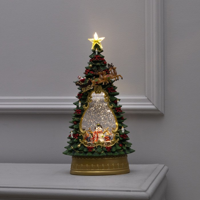 

Световая фигура Luazon Lighting Елка с детьми и снеговиком Р00011586 белый теплый, Елка с детьми и снеговиком