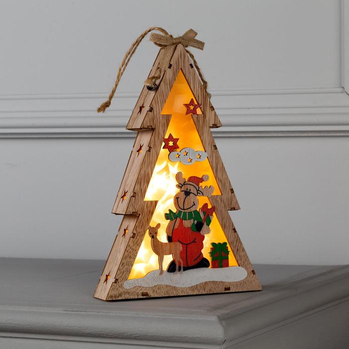 

Световая фигура Luazon Lighting Елка с оленем Р00011586 белый теплый, Елка с оленем