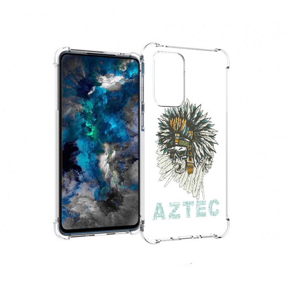

Чехол MyPads Tocco для Samsung Galaxy A33 5G скелет индеец, Прозрачный, Tocco
